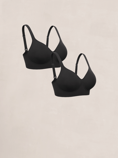 Truekind® 2-Pack Wireless Lift T-Shirt Bra