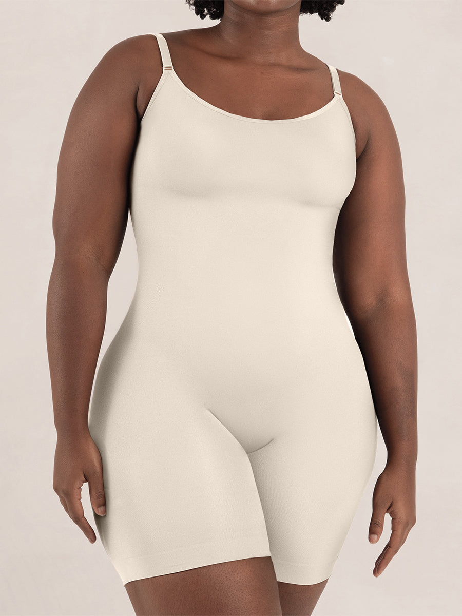 Shapermint All Day Every Day Scoop Neck Mid-Thigh Bodysuit