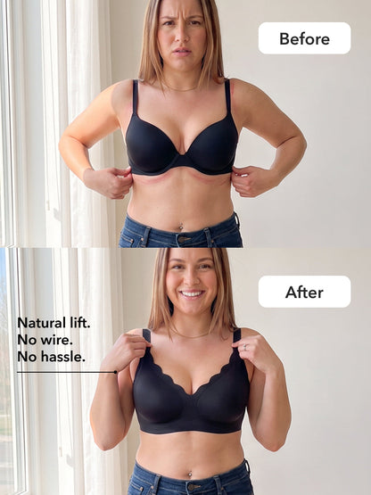 Shapermint Wireless Scalloped Jelly Bra