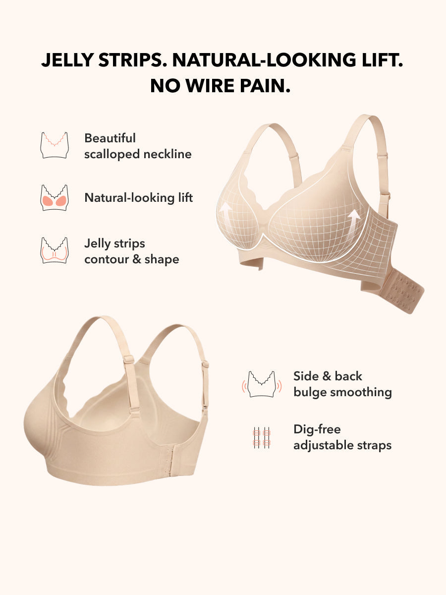 Shapermint Wireless Scalloped Jelly Bra