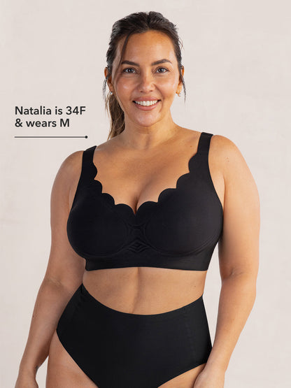 Shapermint Wireless Scalloped Jelly Bra