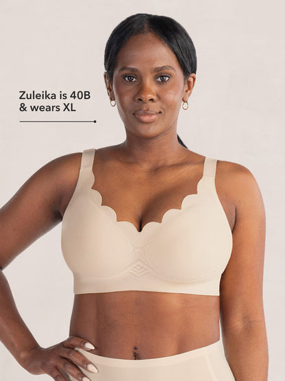 Shapermint Wireless Scalloped Jelly Bra