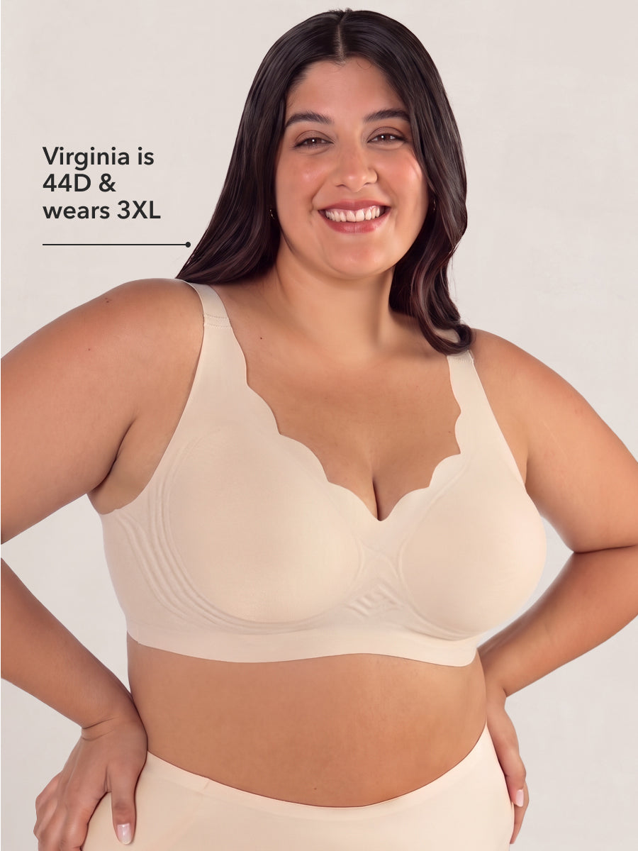 Shapermint Wireless Scalloped Jelly Bra