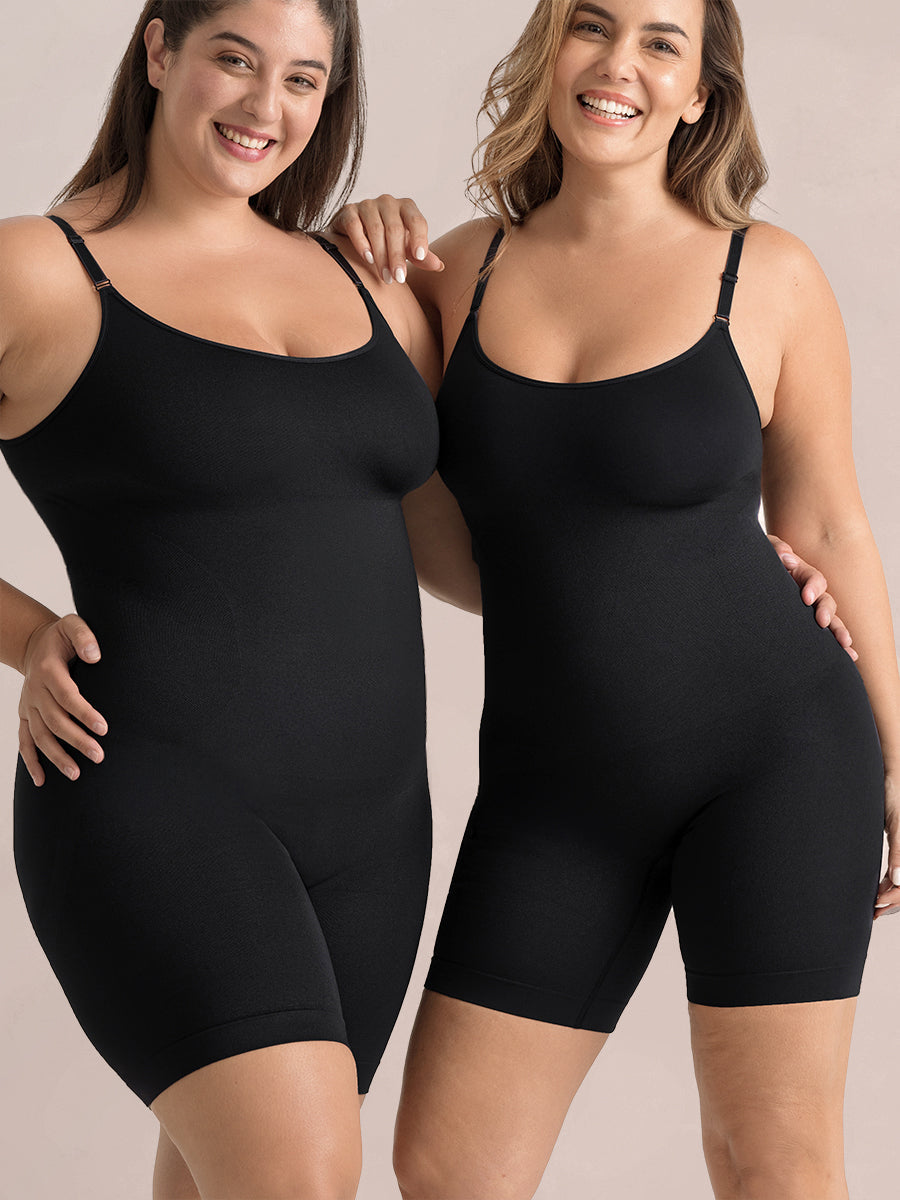Shapermint All Day Every Day Scoop Neck Mid-Thigh Bodysuit