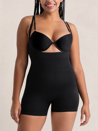 Shapermint Open Bust Short Bodysuit