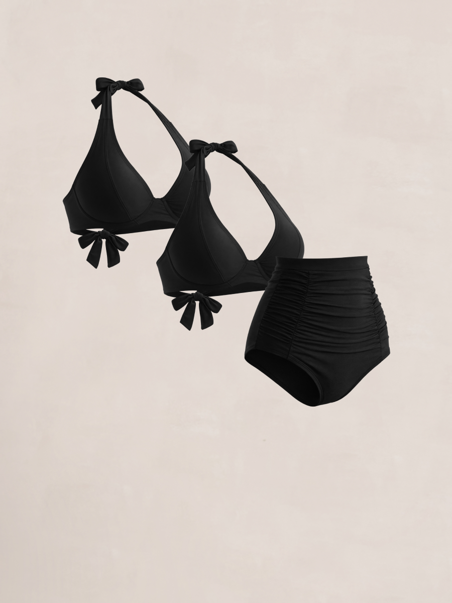Bundle Shapermint - 2 Halter Bikini Top + 1 Bikini Bottom