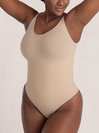 Shapermint All Day Every Day Scoop Neck Thong Bodysuit