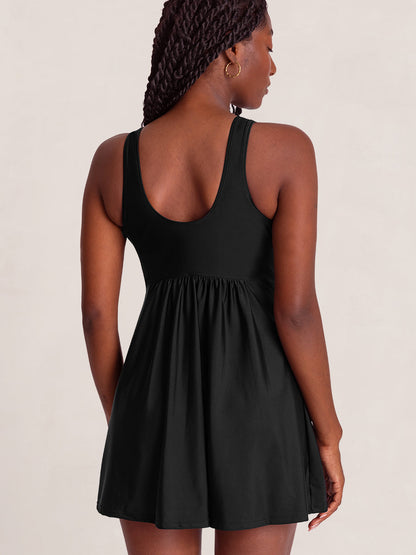 Shapermint Swim Knot-Front Swim Dress