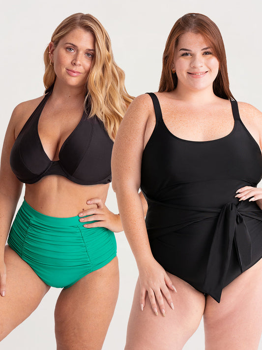 Bundle Shapermint - 1 Bikini Bottom + 1 Halter Bikini Top + 1 Tie-Belt Swimsuit