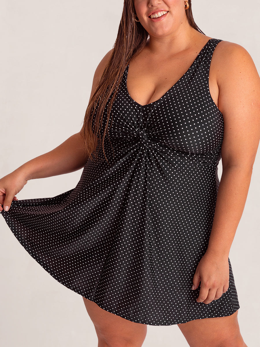 Shapermint Swim Knot-Front Swim Dress
